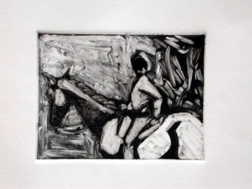 Monotipo24: Caballo 1 - 2008 - Plancha 16x12cm - Papel 250gr. Canson Guarro